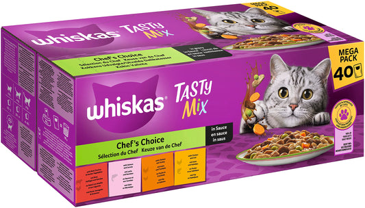 Whiskas Tasty Mix Chef´S Choice In Sauce Karma dla Kota, 40 x 85 g